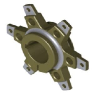 SPROCKET CARRIER  FOR Ø40MM AXLE TITAN GOLD ANODIZED