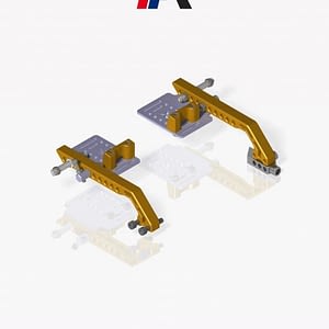 ADJUSTABLE FOOTREST SYSTEM with brake tie rod 250mm (PROVIDED WITHOUT PEDALS)